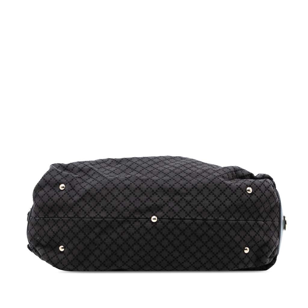 Gucci Diamante Canvas Bridle Satchel Grey Canvas Good condition - Inside View