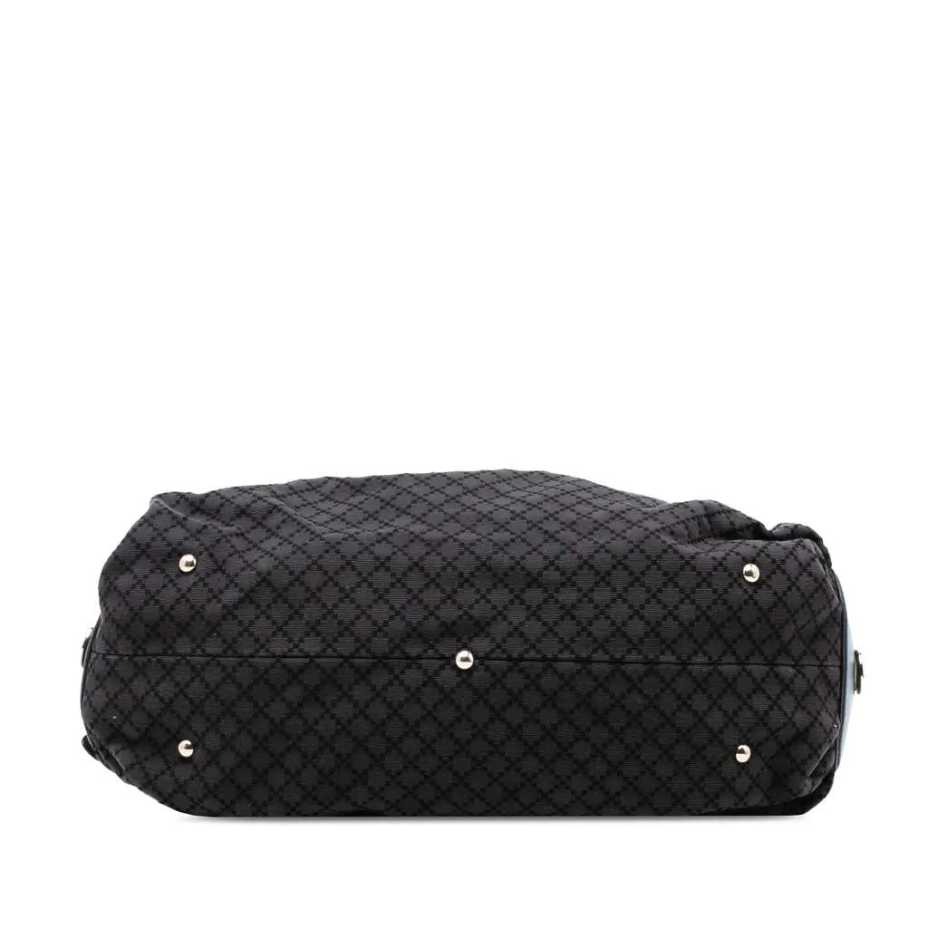 Gucci Diamante Canvas Bridle Satchel Grey Canvas Very good - Inside View