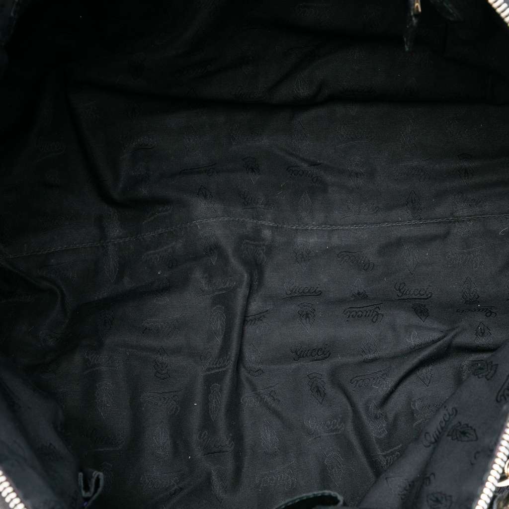 Gucci Diamante Canvas Bridle Satchel Grey Canvas Good condition - Model View