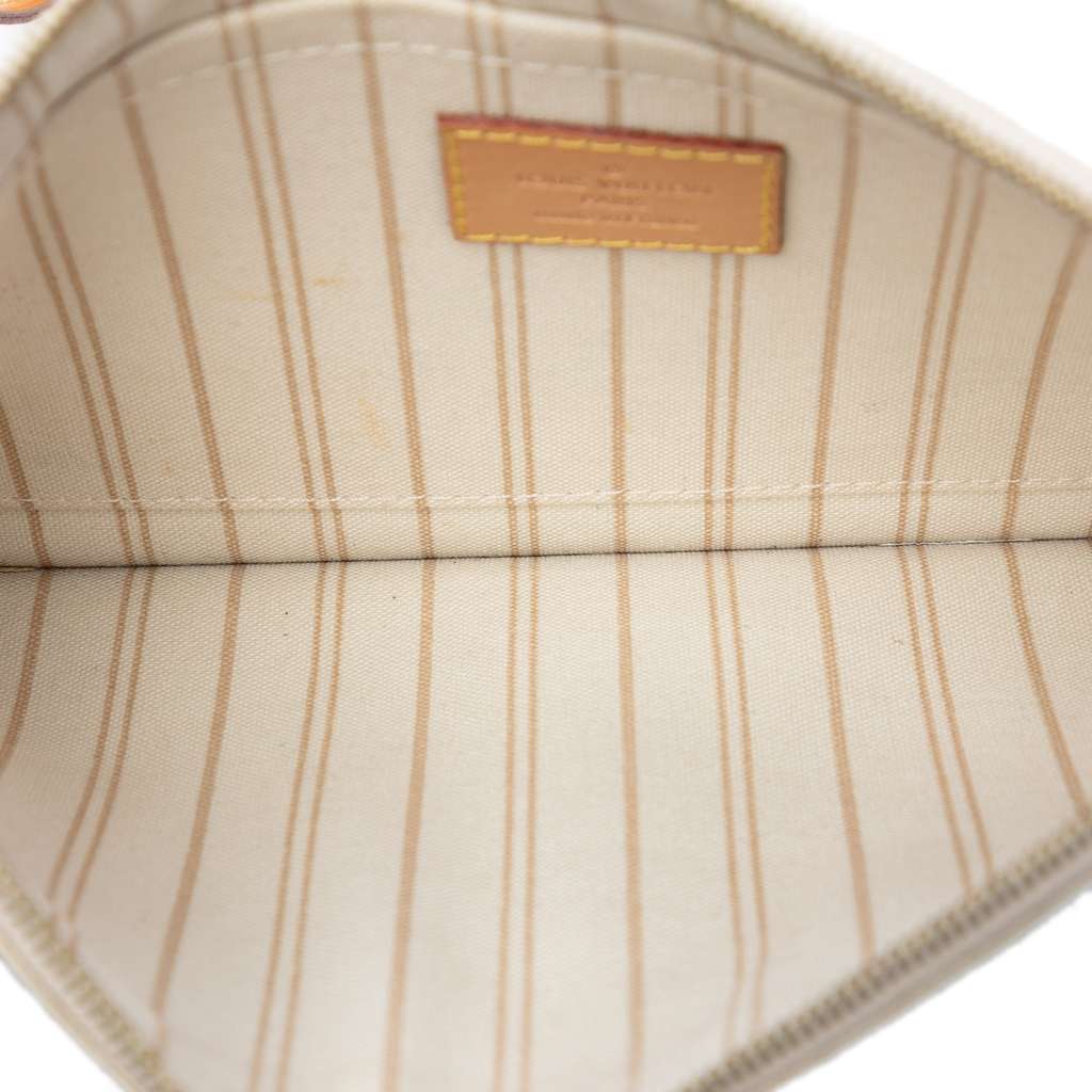 Louis Vuitton Damier Azur Neverfull MM Pouch White Good condition - Model View