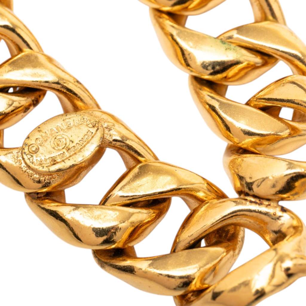 Chanel Gold Plated Perfume Bottle Charm Chain Belt Gold Metal Good condition - Inside View