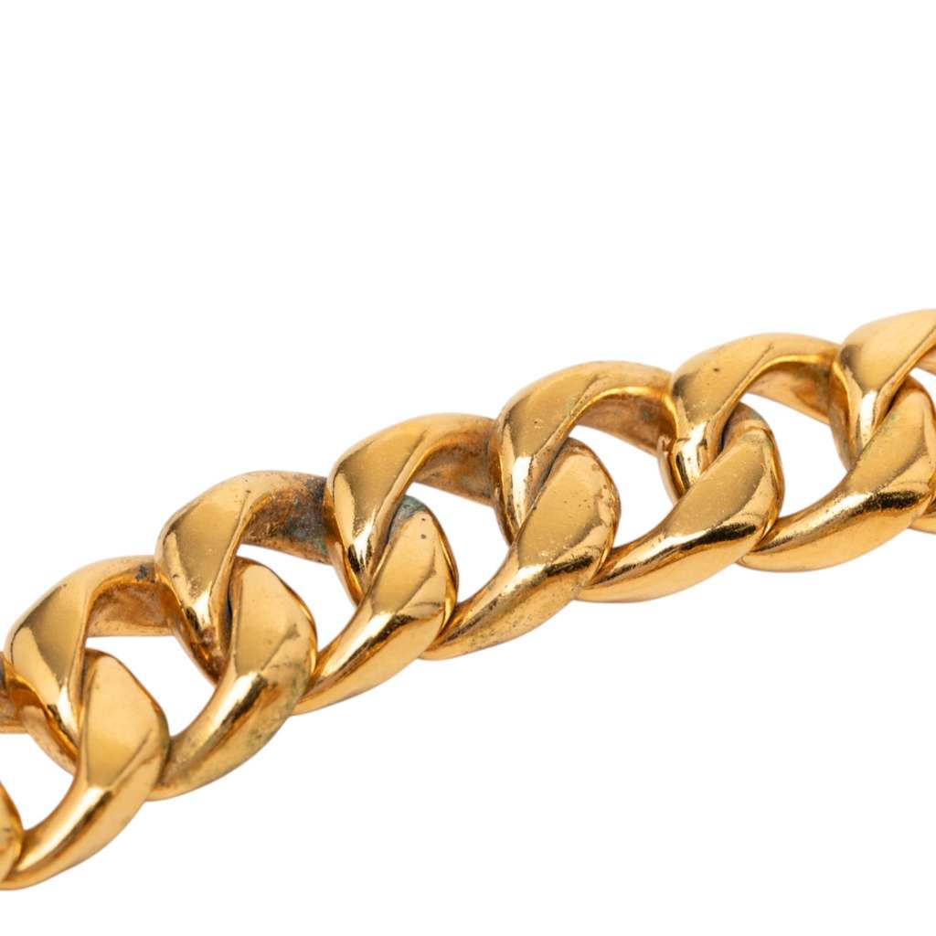 Chanel Gold Plated Perfume Bottle Charm Chain Belt Gold Metal Good condition - Model View