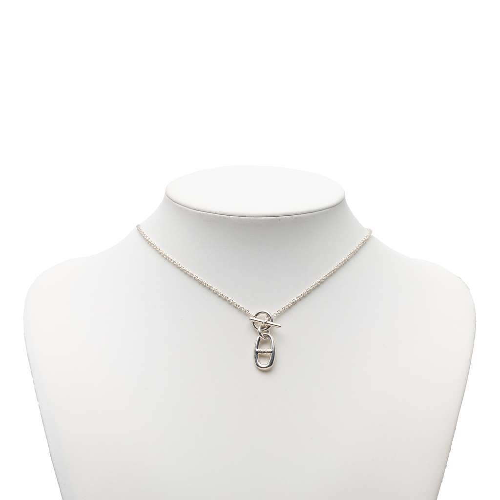 Hermès Sterling Silver Chaine d Ancre Pendant Necklace Silver Silver Good condition - Box View