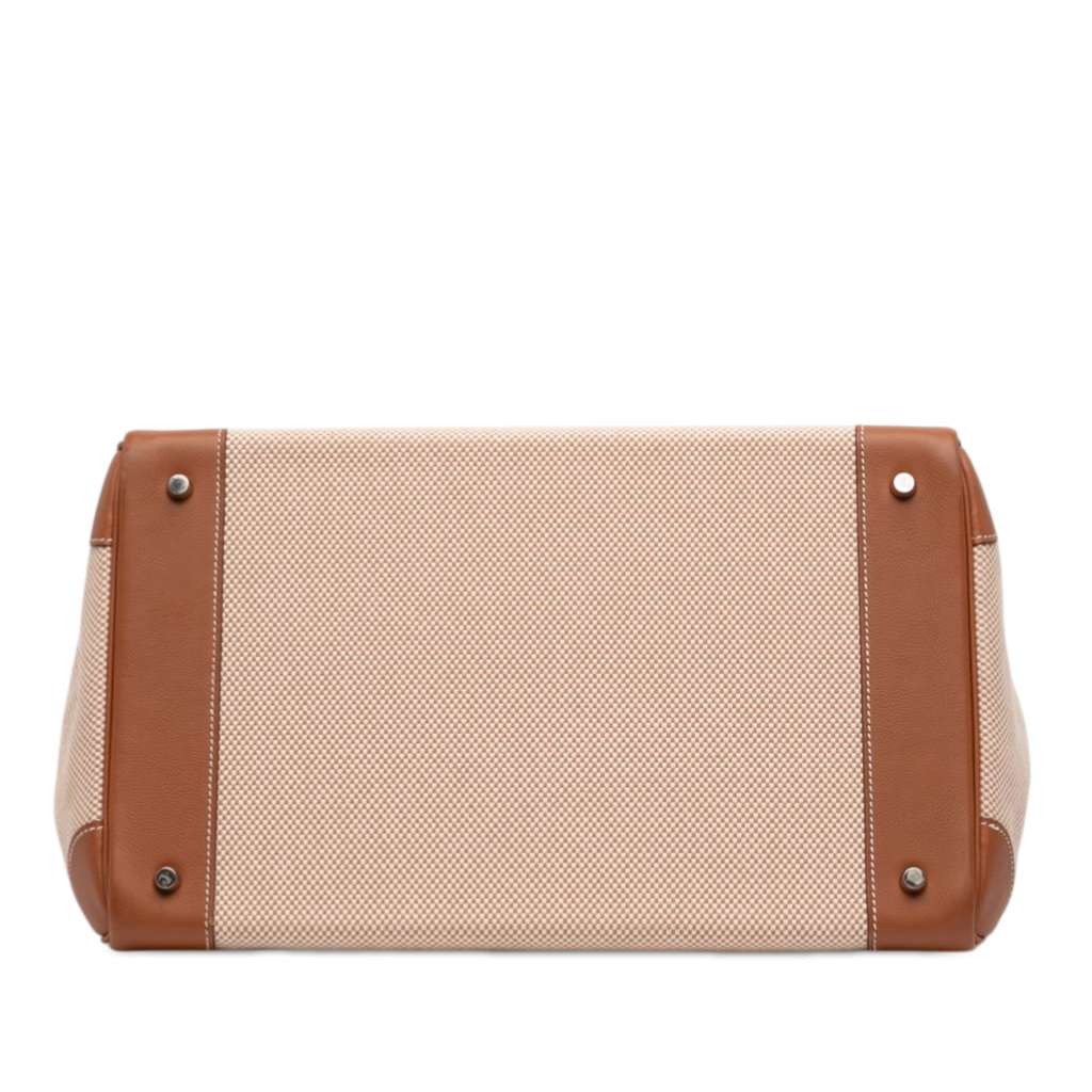 Hermès Toile Criss Viking and Evercolor HAC Birkin 40 Beige Canvas Good condition - Inside View