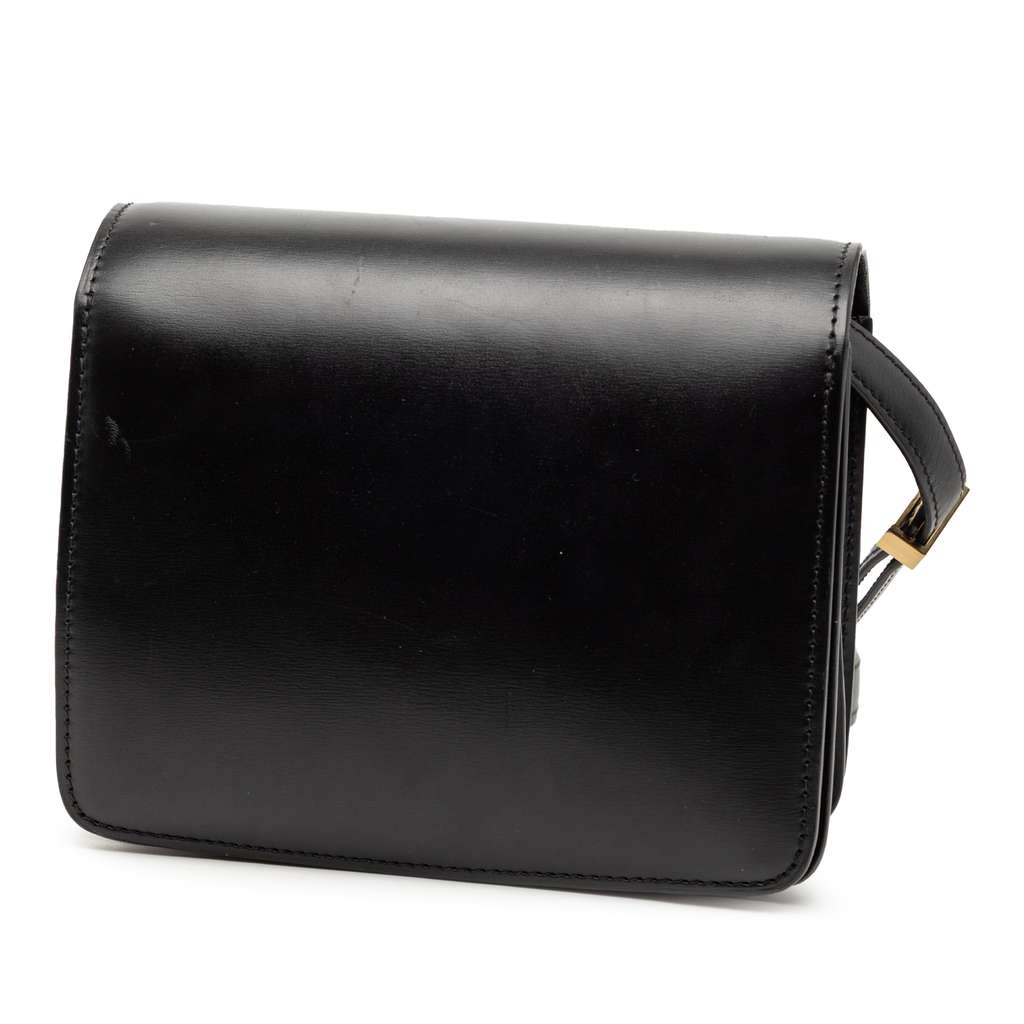 Celine Small Calfskin Classic Box Black Leather Good condition - Back View