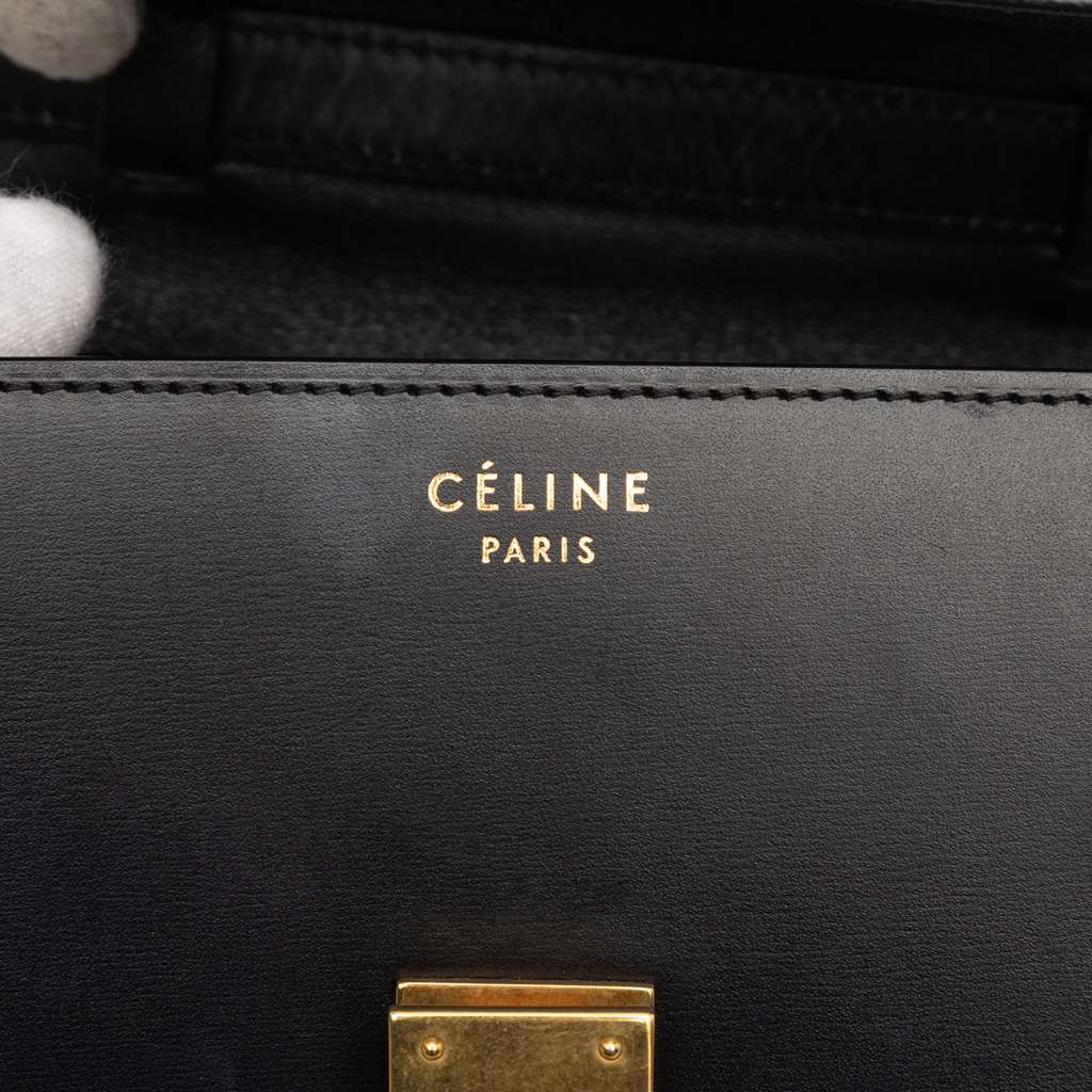 Celine Small Calfskin Classic Box Black Leather Good condition - Box View