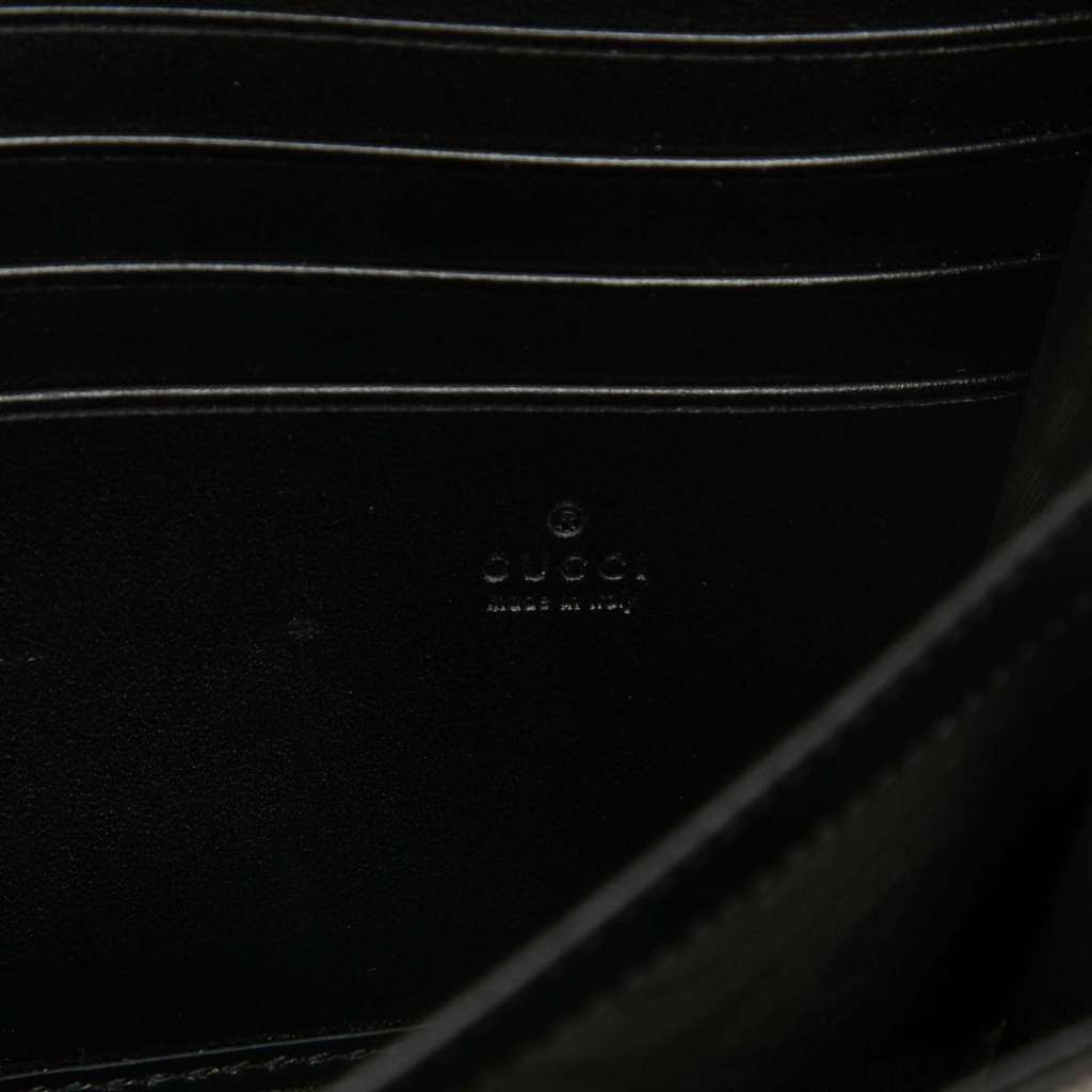 Gucci GG Marmont Matelasse Leather Aria Wallet On Chain Black Leather Good condition - Box View