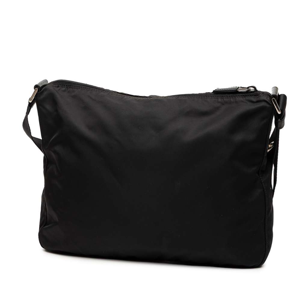 Prada Tessuto Zip Top Crossbody Black Good condition - Back View