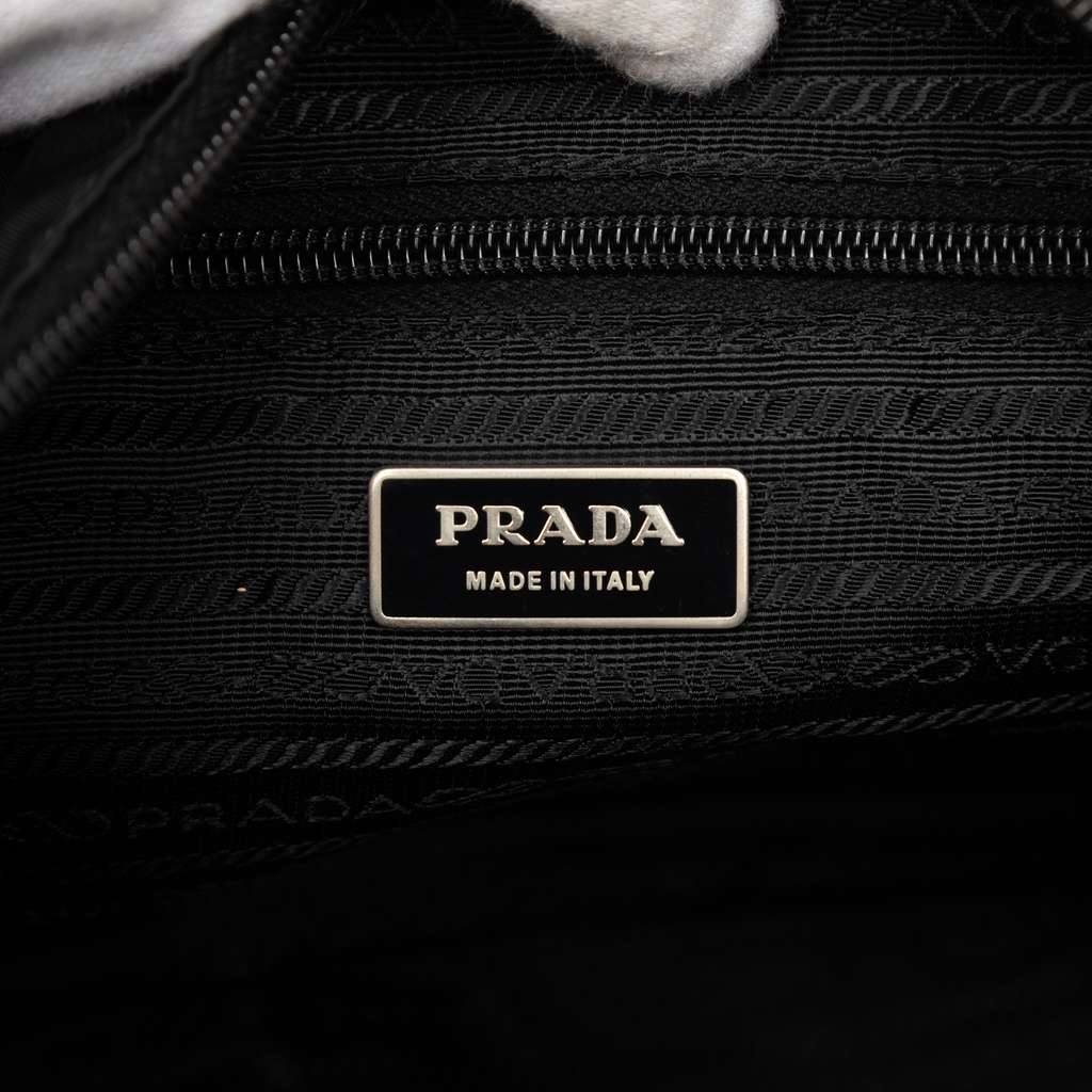 Prada Tessuto Zip Top Crossbody Black Good condition - Box View