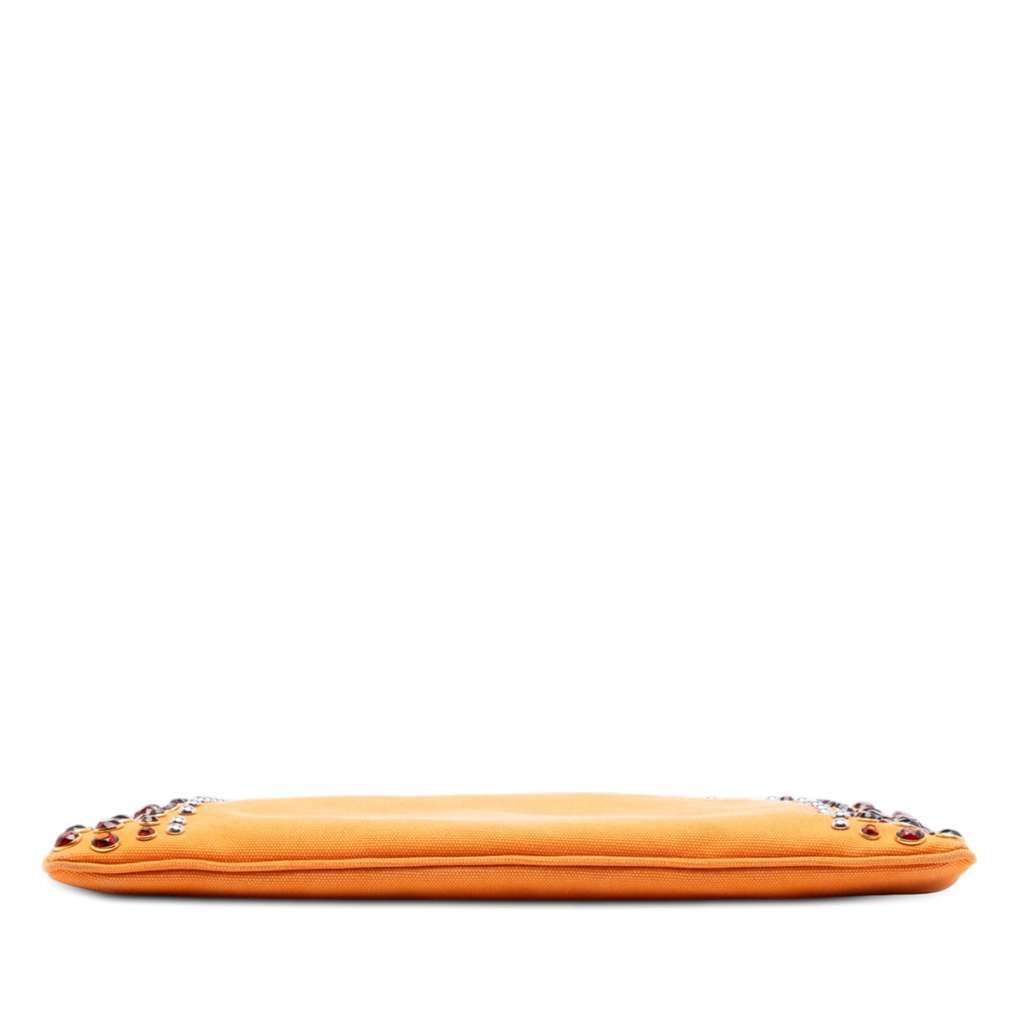 Prada Canvas Canapa Bijoux Clutch Orange Canvas Good condition - Inside View
