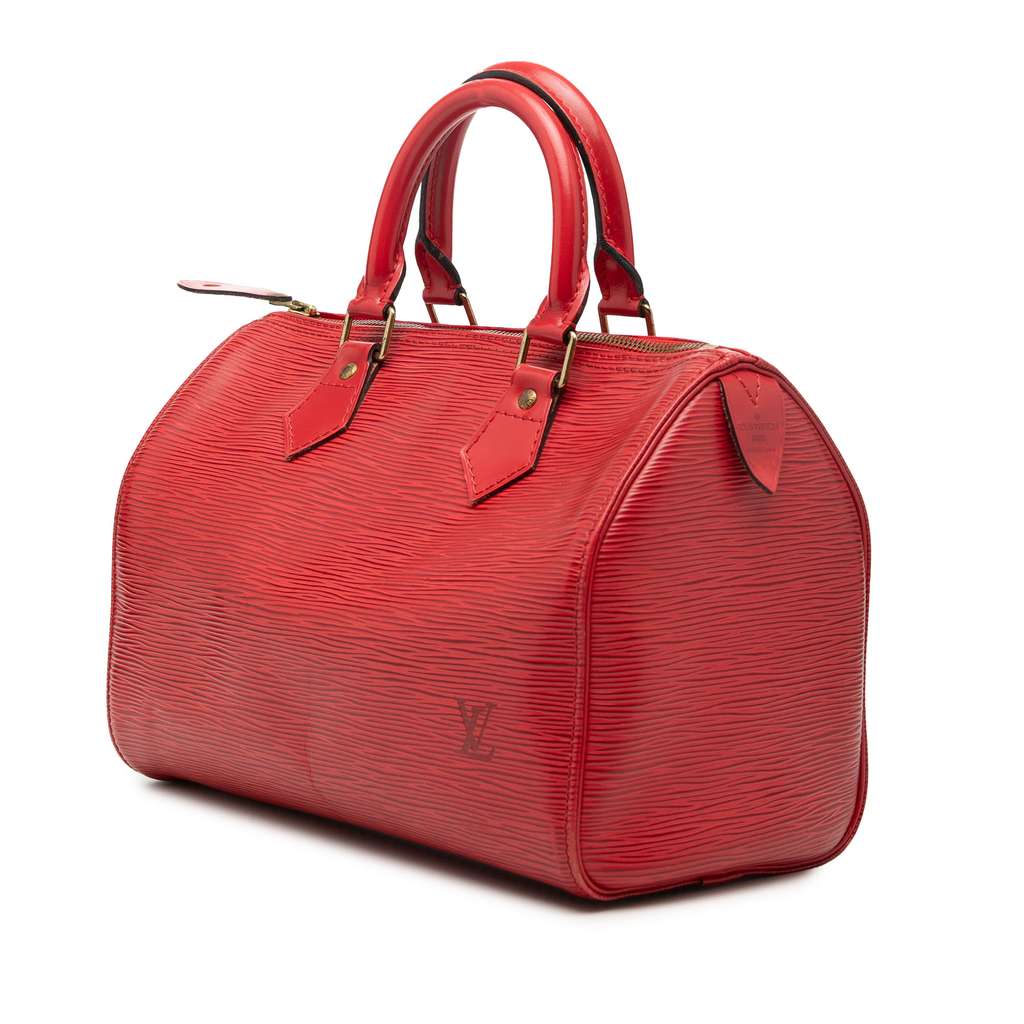 Louis Vuitton Epi Speedy 25 Red Leather Good condition - Back View