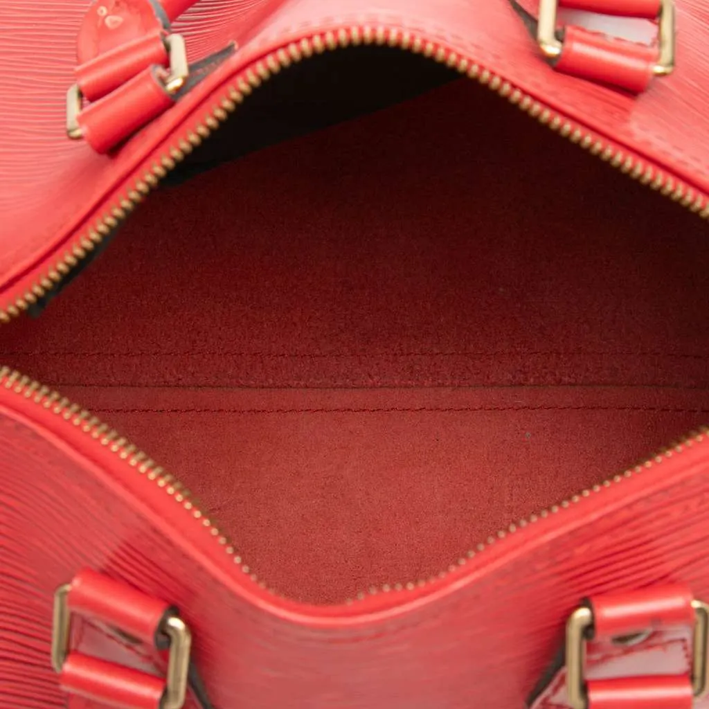 Louis Vuitton Epi Speedy 25 Red Leather Very good - Model View