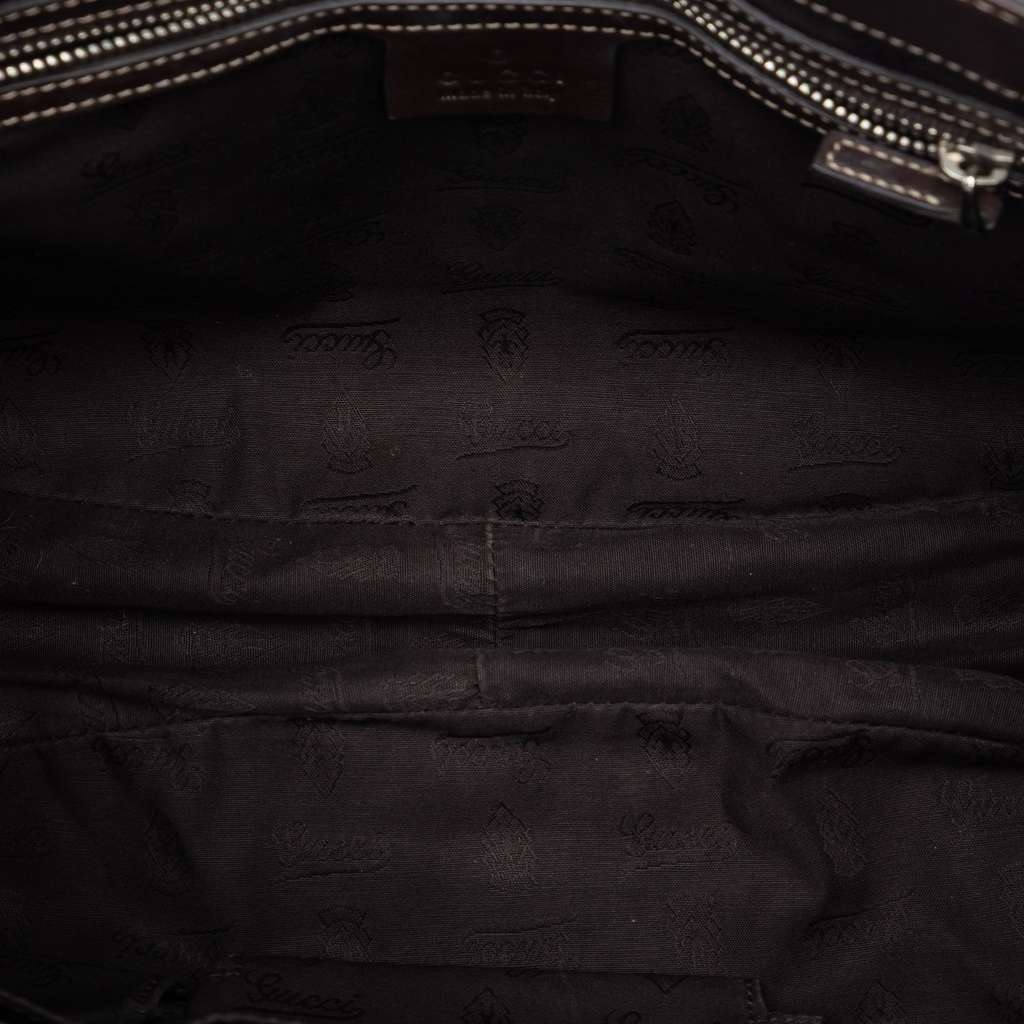 Gucci GG Canvas Web Match Ball Tote Beige Canvas Good condition - Model View