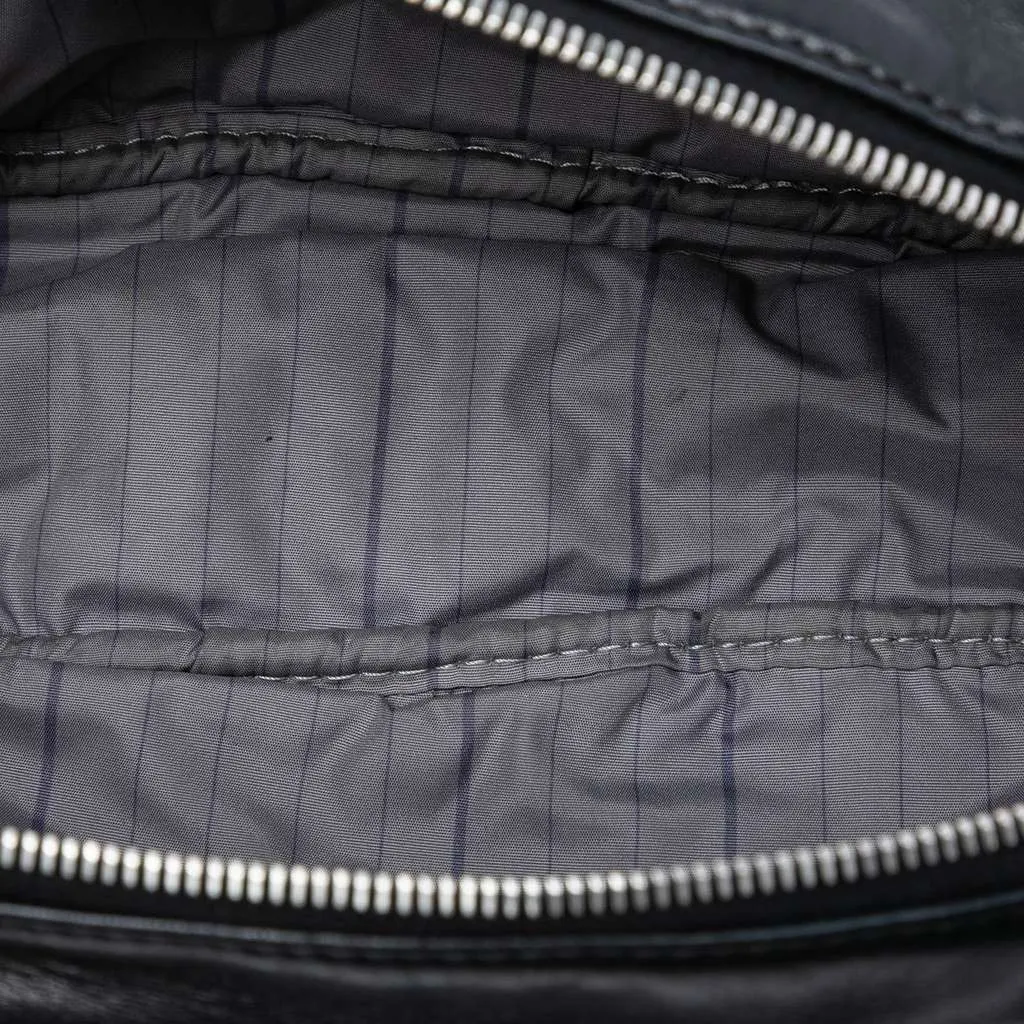 Chanel Quilted Lambskin Chain Shoulder Bag Black Leather Very good - Model View
