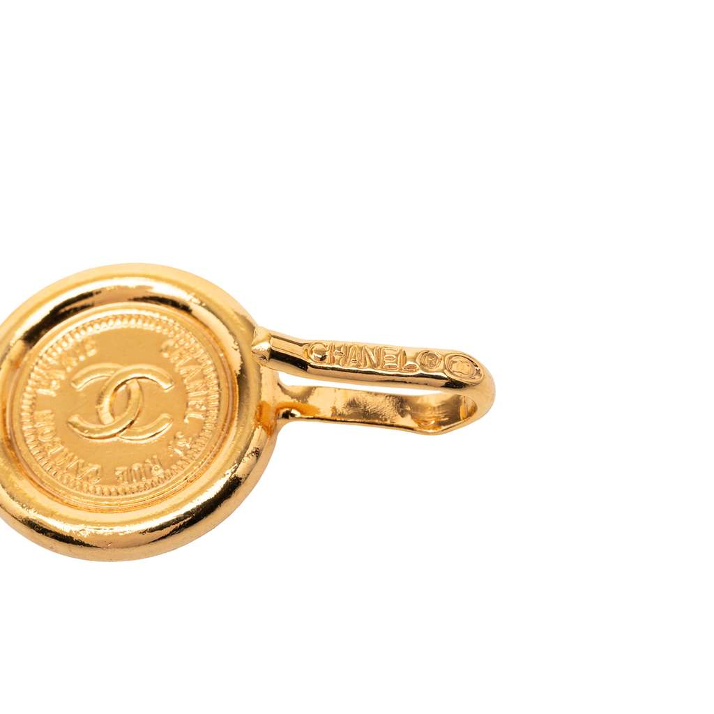 Chanel Gold Plated Medallion Rue Cambon Chain Belt Gold Metal Good condition - Inside View