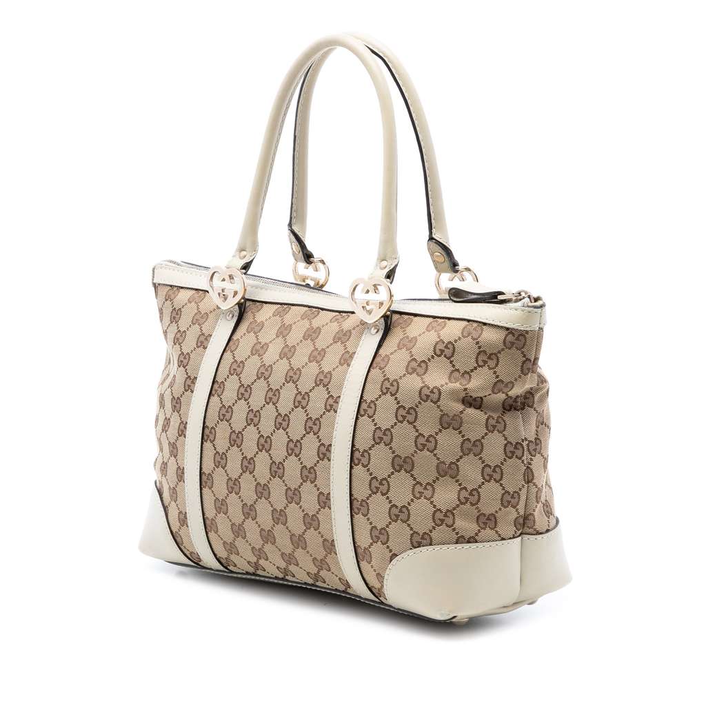 Gucci GG Canvas Lovely Tote Beige Canvas Good condition - Back View