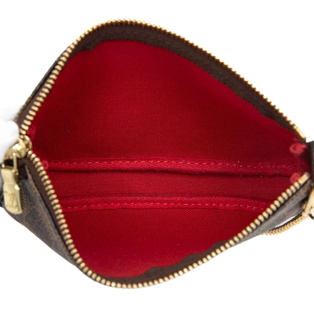 Louis Vuitton Damier Ebene Mini Pochette Accessoires Brown Good condition - Model View