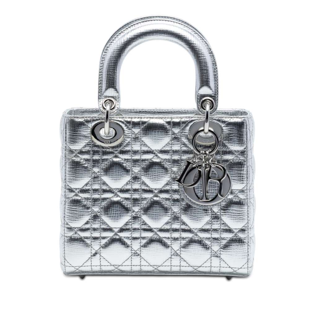 Dior Small Metallic Grained Calfskin Cannage My ABCDior Lady Dior