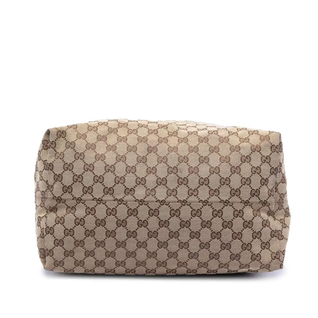 Gucci Large GG Canvas Icon Bit Hobo Beige Canvas Very good - Inside View
