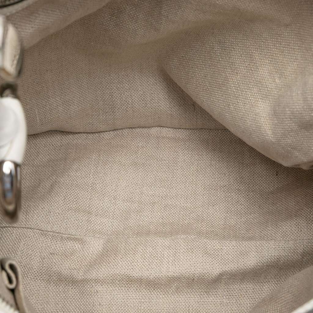 Gucci Large GG Canvas Icon Bit Hobo Beige Canvas Good condition - Model View