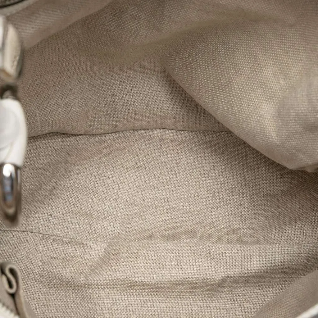 Gucci Large GG Canvas Icon Bit Hobo Beige Canvas Very good - Model View