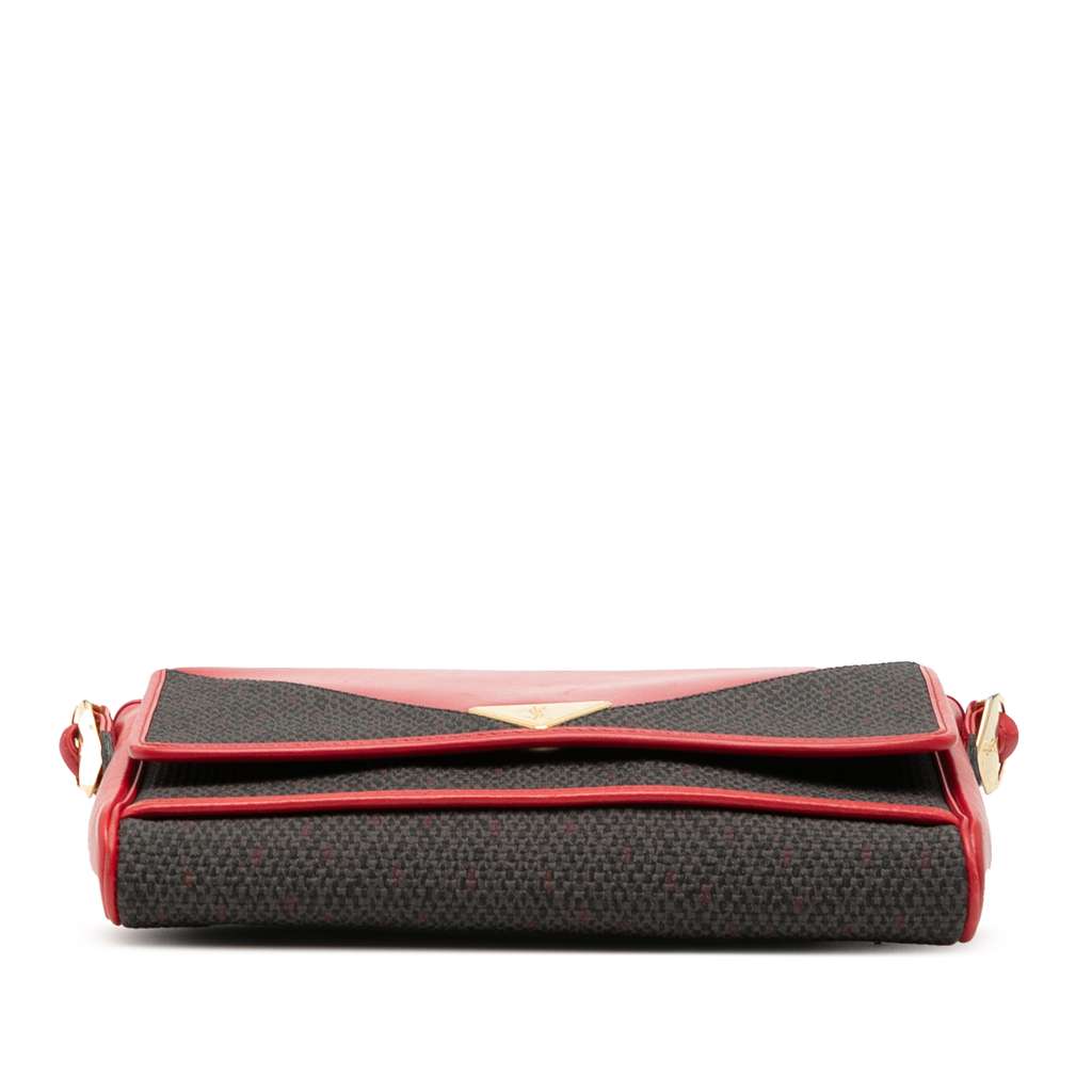 Saint Laurent Coated Canvas Envelope Crossbody Grey Canvas Good condition - Inside View