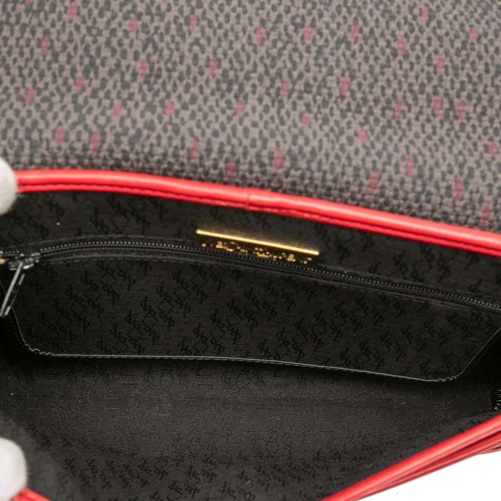 Saint Laurent Coated Canvas Envelope Crossbody Grey Canvas Good condition - Model View