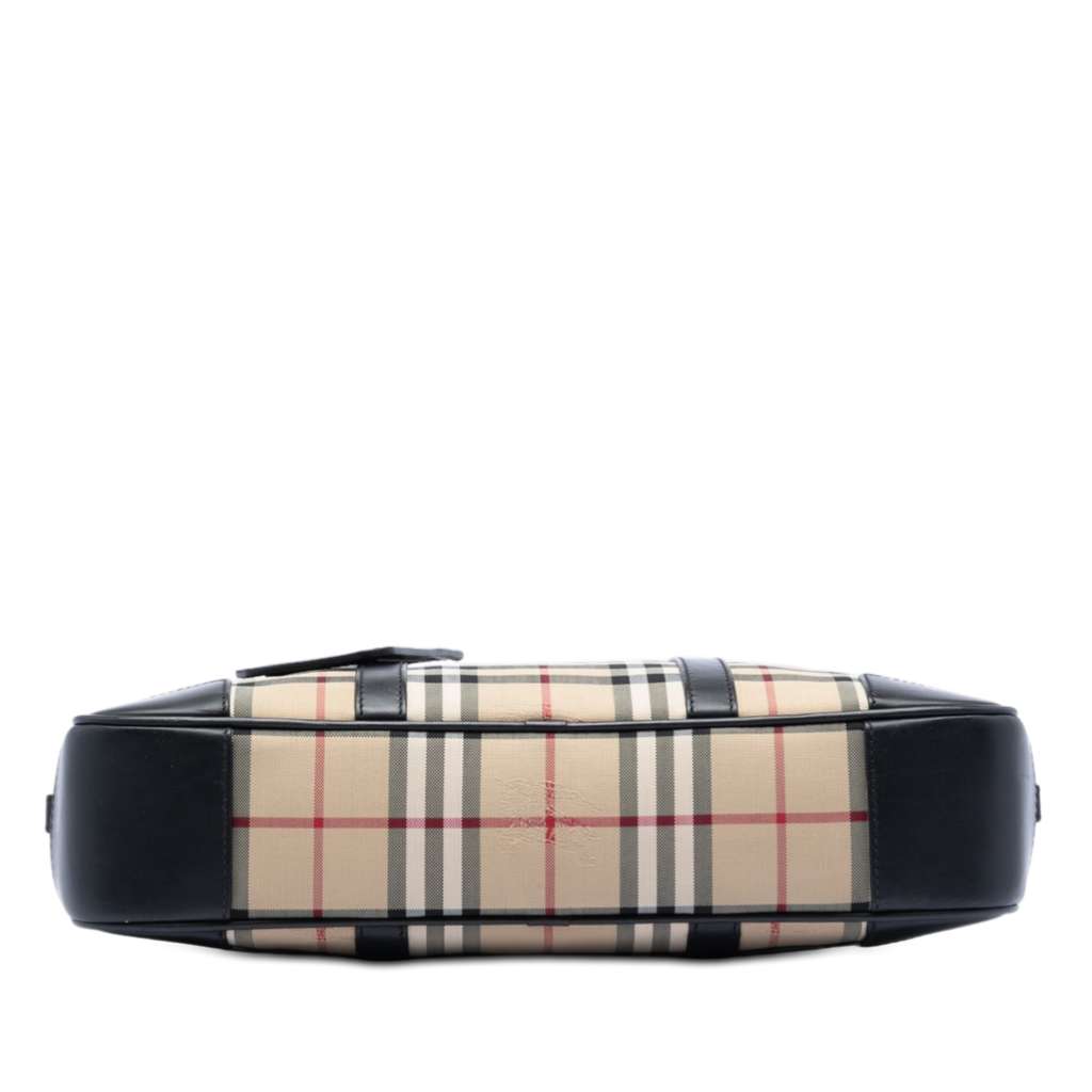 Burberry Haymarket Check Coated Canvas Business Bag Beige Canvas Good condition - Inside View