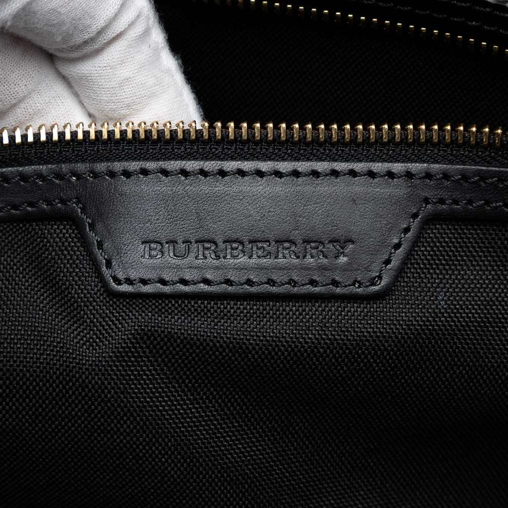 Burberry Haymarket Check Coated Canvas Business Bag Beige Canvas Good condition - Box View
