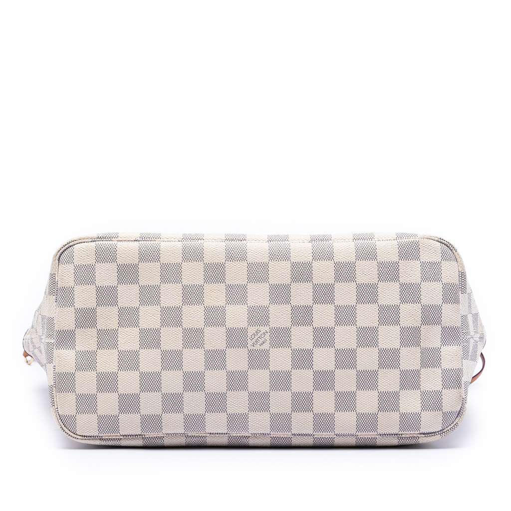 Louis Vuitton Damier Azur Neverfull MM White Good condition - Inside View