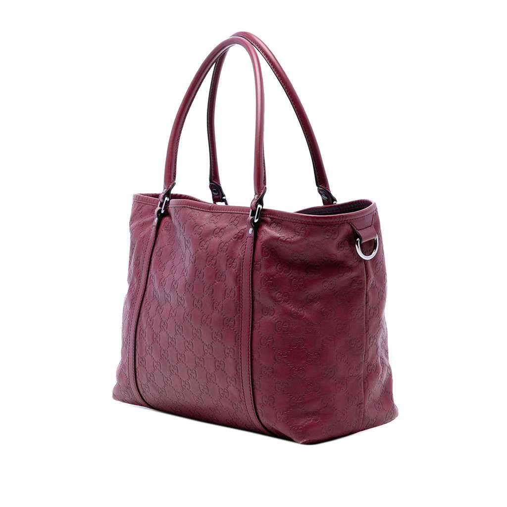 Gucci Medium Guccissima Joy Tote Red Leather Good condition - Back View