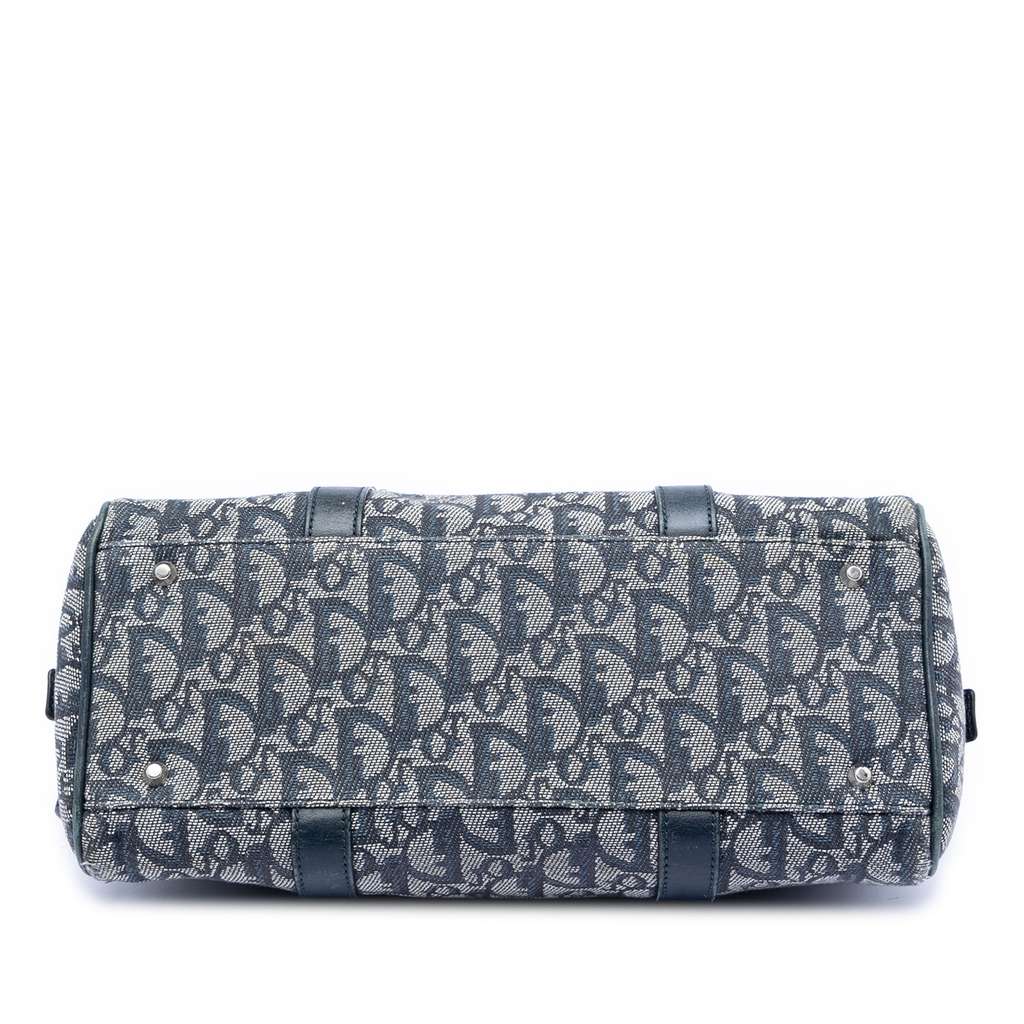 Dior Diorissimo Trotter Canvas D Charm Shoulder Bag Blue Canvas Good condition - Inside View