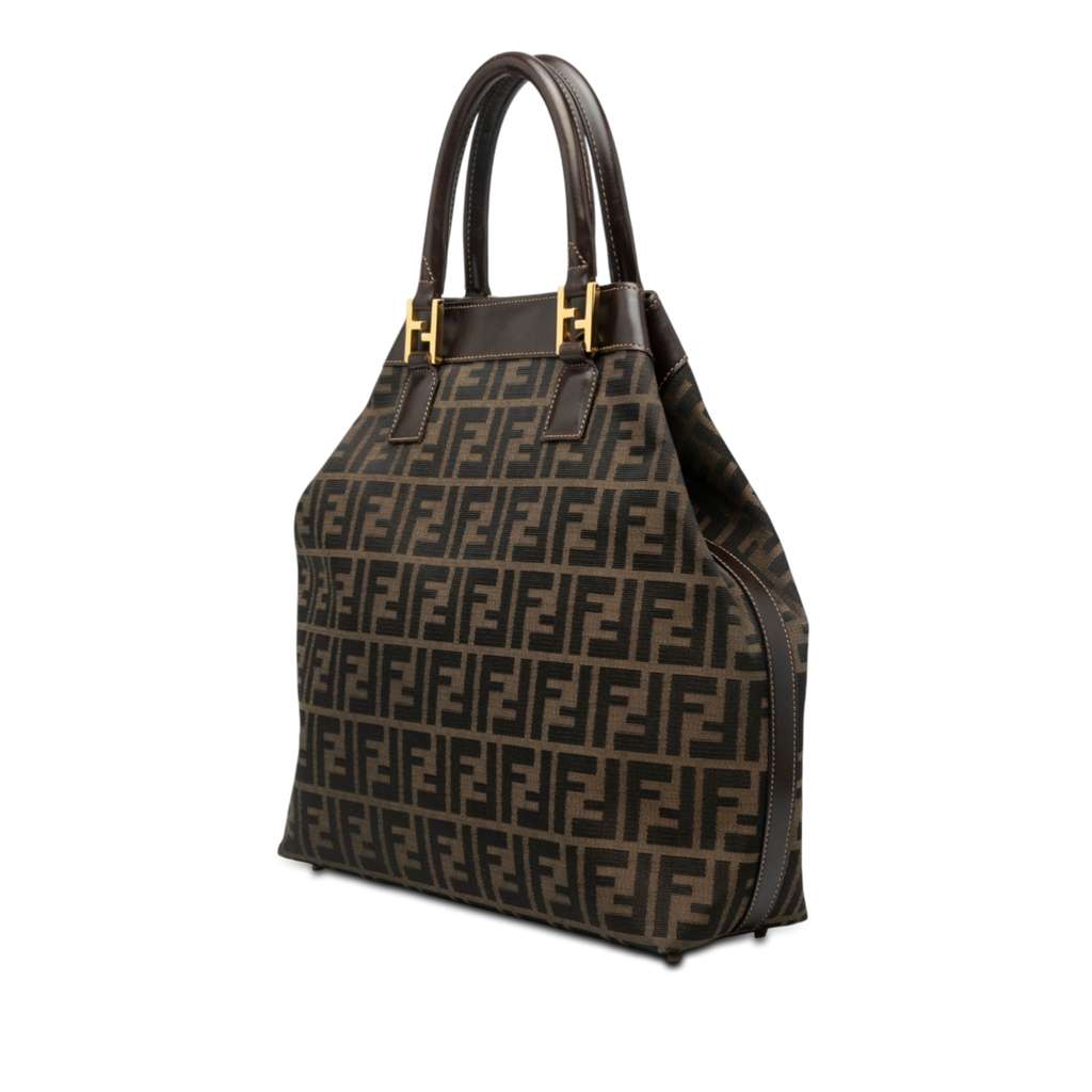 Fendi Zucca Canvas Tote Brown Canvas Good condition - Back View