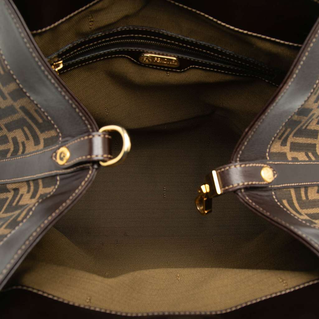 Fendi Zucca Canvas Tote Brown Canvas Good condition - Model View