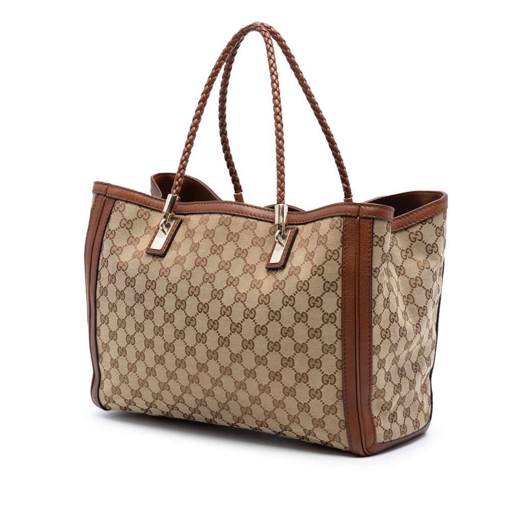 Gucci Medium GG Canvas Bella Tote Beige Canvas Good condition - Back View