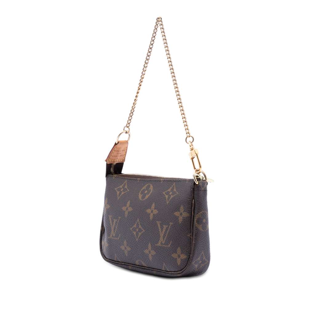 Louis Vuitton Monogram Mini Pochette Accessoires Brown Good condition - Back View
