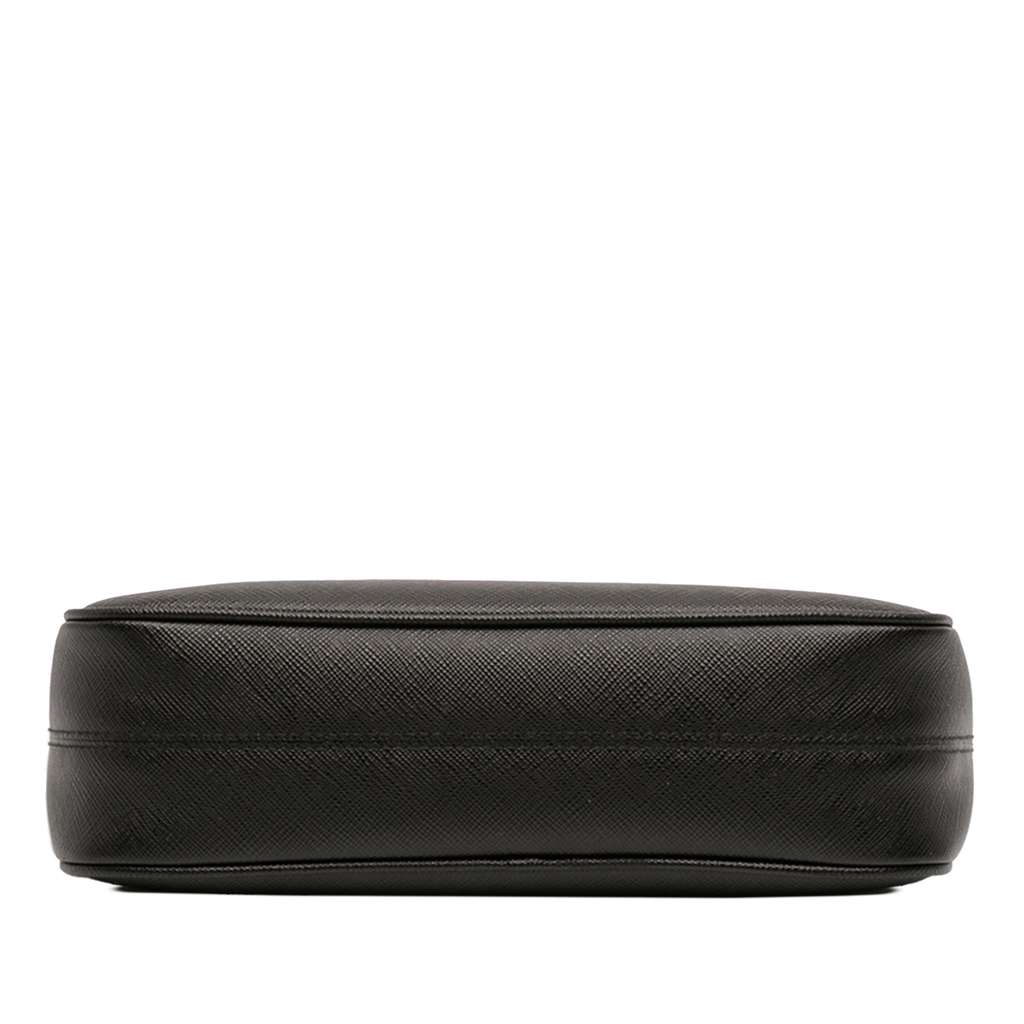 Prada Mini Saffiano Re Edition Shoulder Bag Black Leather Good condition - Inside View