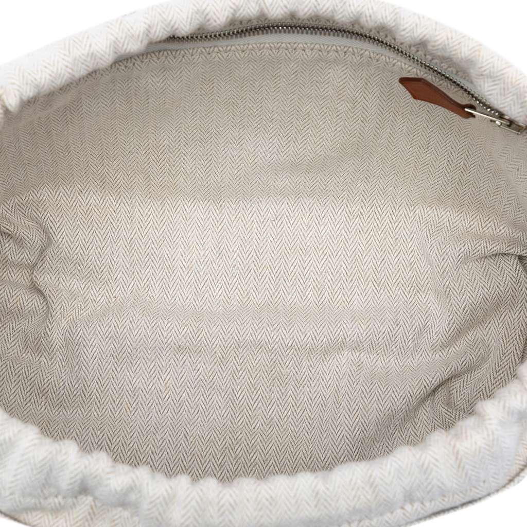 Hermès Canvas and Barenia Fourbi Pouch 25 Brown Canvas Good condition - Model View