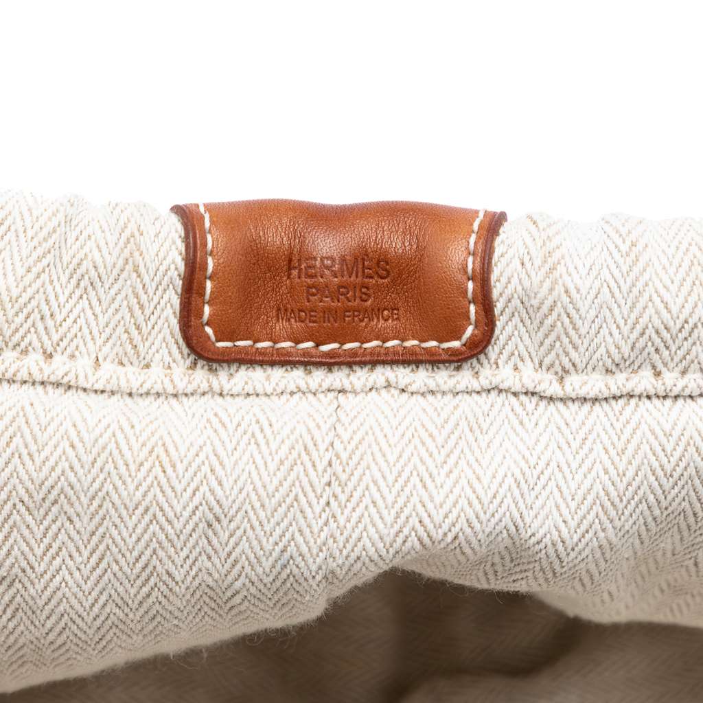 Hermès Canvas and Barenia Fourbi Pouch 25 Brown Canvas Good condition - Box View