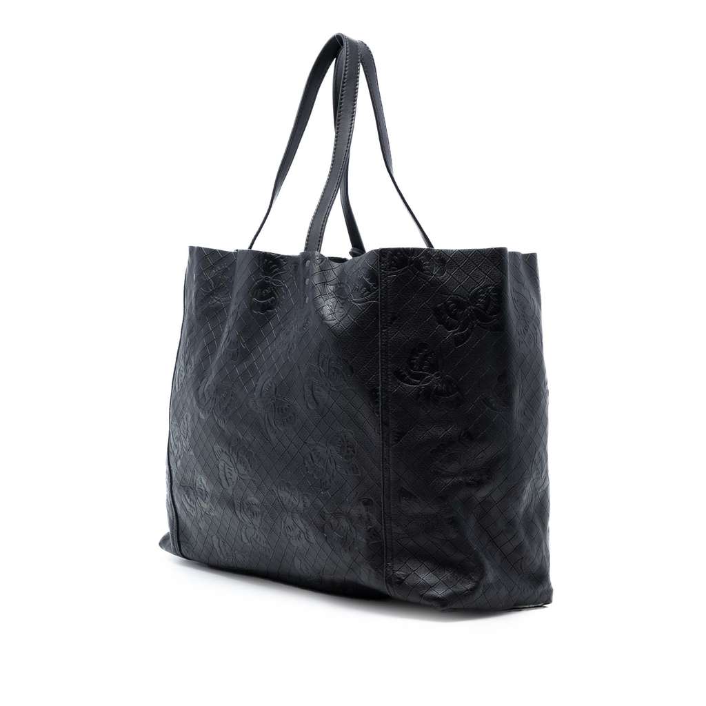 Bottega Veneta Nappa Intrecciomirage Butterfly Tote Black Leather Good condition - Back View