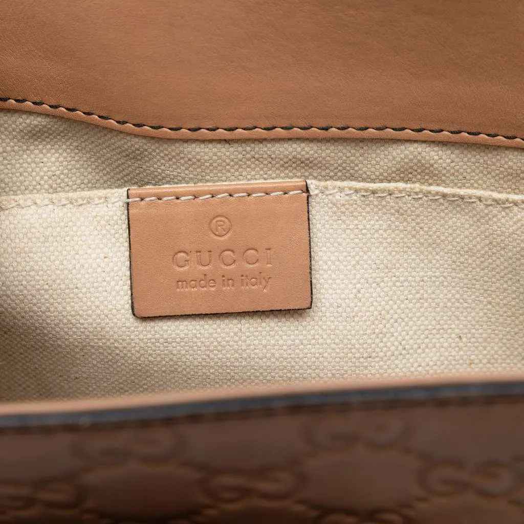 Gucci Small Guccissima Emily Shoulder Bag Beige Leather Good - Box View
