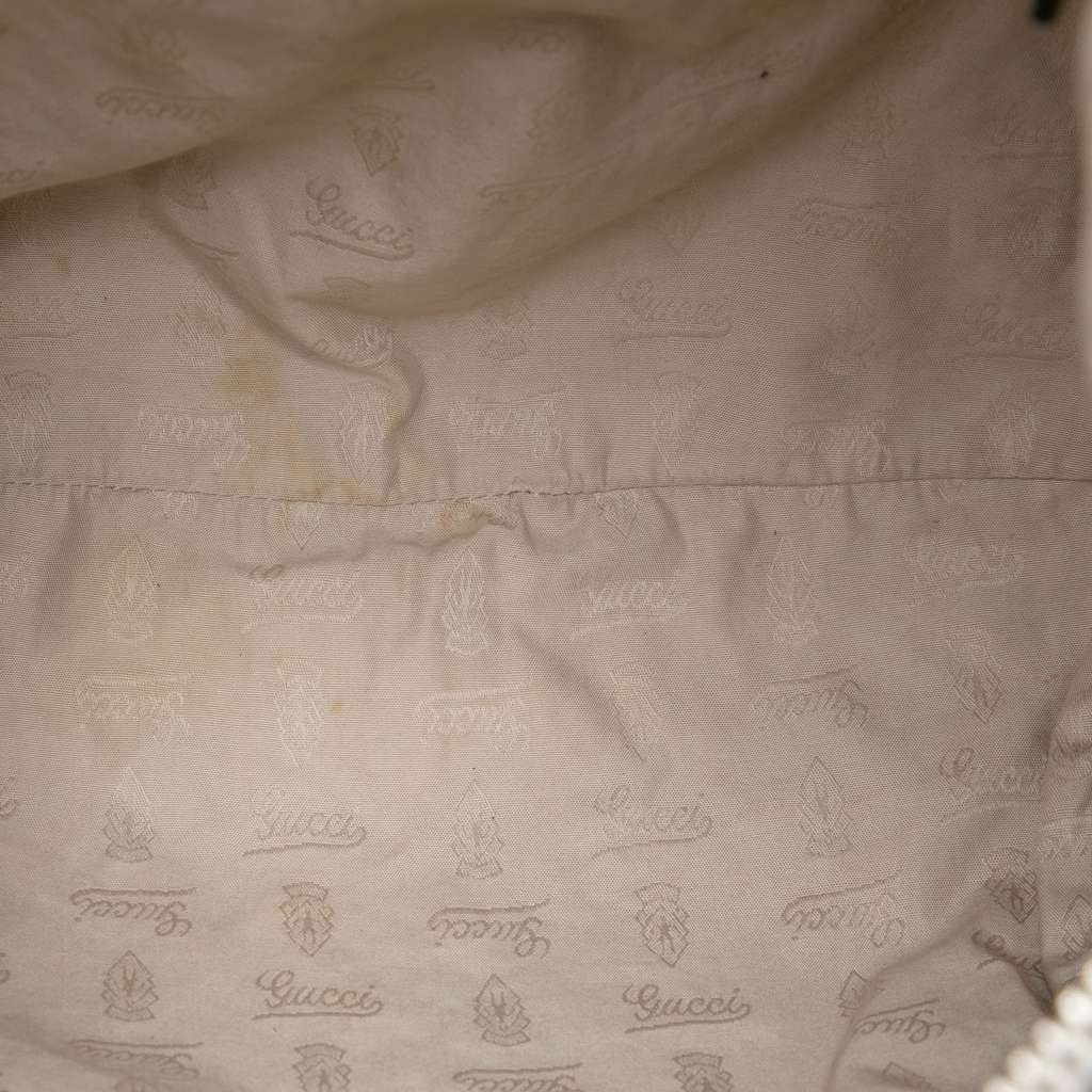 Gucci GG Canvas Bamboo Bar Hobo Beige Canvas Good condition - Model View