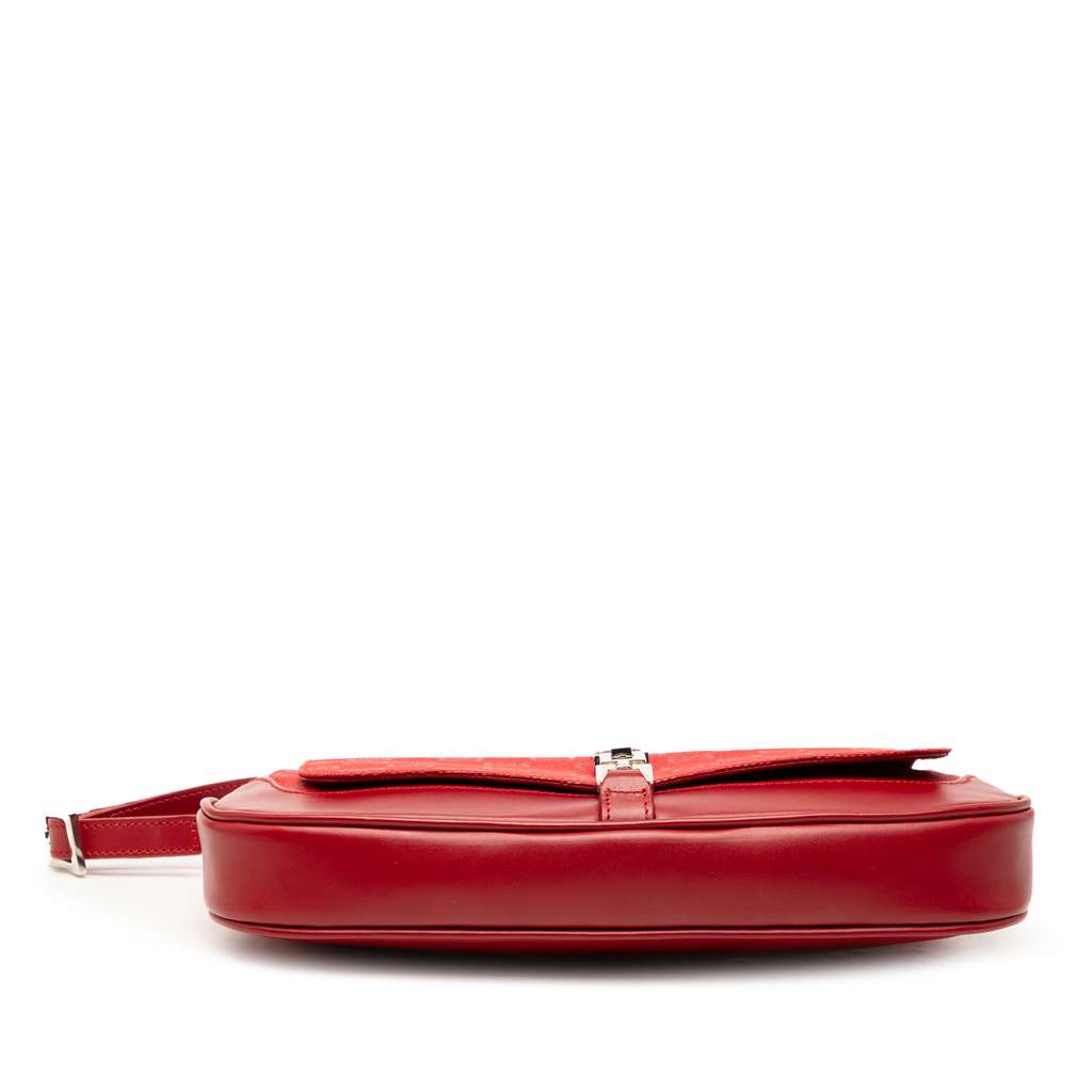 Gucci GG Canvas Jackie O Flap Red Canvas Good condition - Inside View