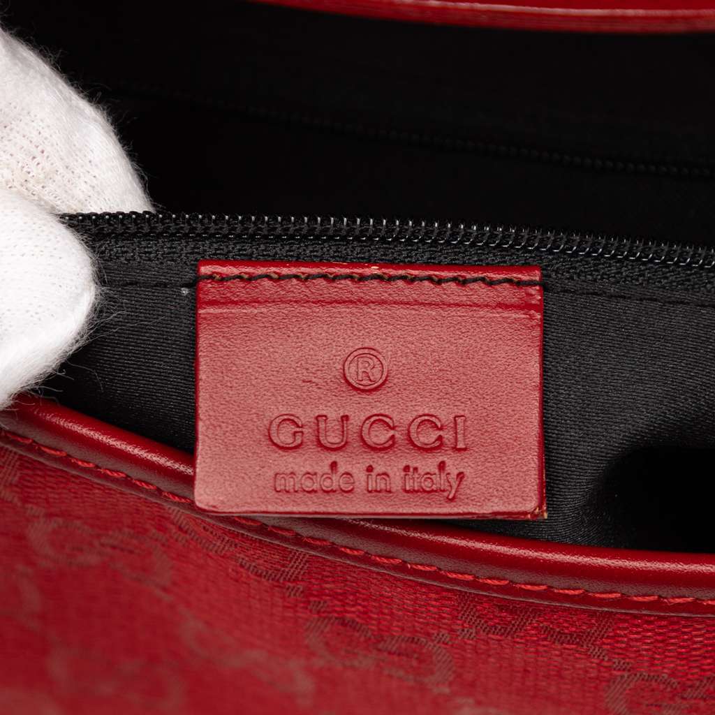 Gucci GG Canvas Jackie O Flap Red Canvas Good condition - Box View