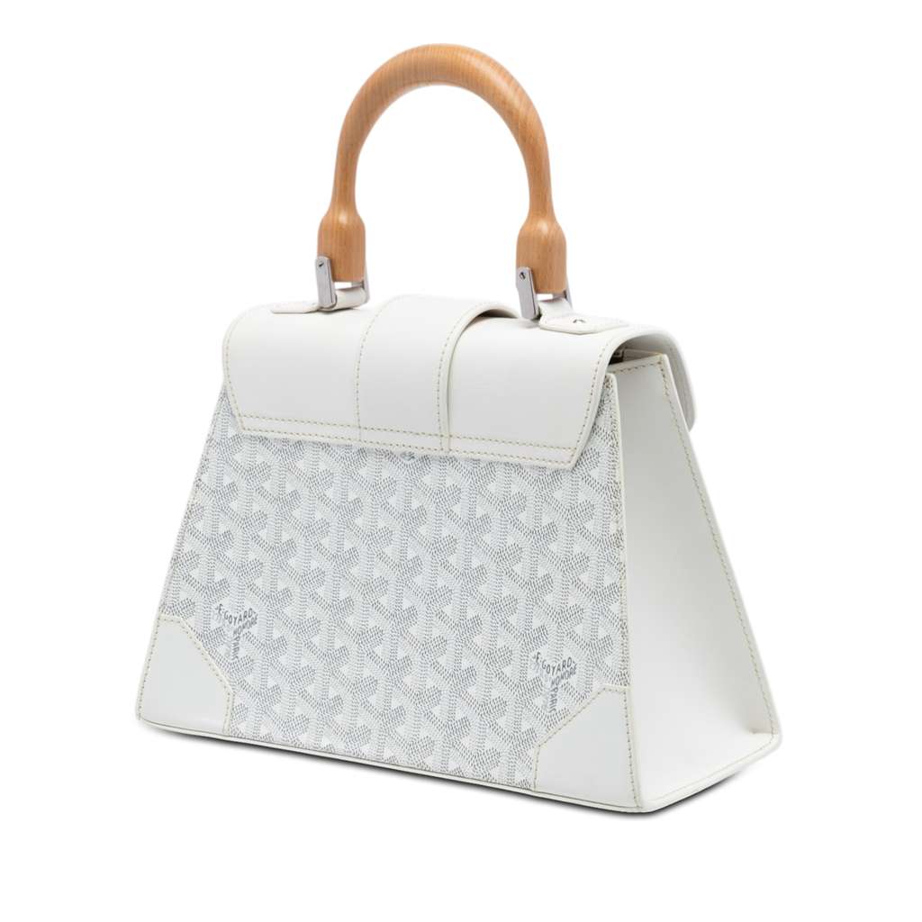 Goyard Goyardine Saigon Structured PM White Canvas Good condition - Back View