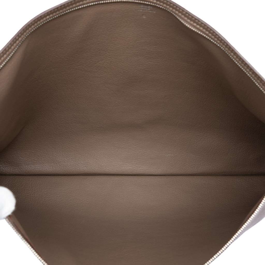 Hermès Swift Flat Zip Clutch Brown Leather Good condition - Model View