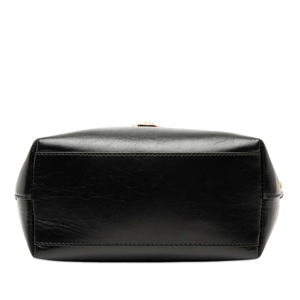 Versace Leather La Medusa Shoulder Bag Black Leather Good condition - Inside View