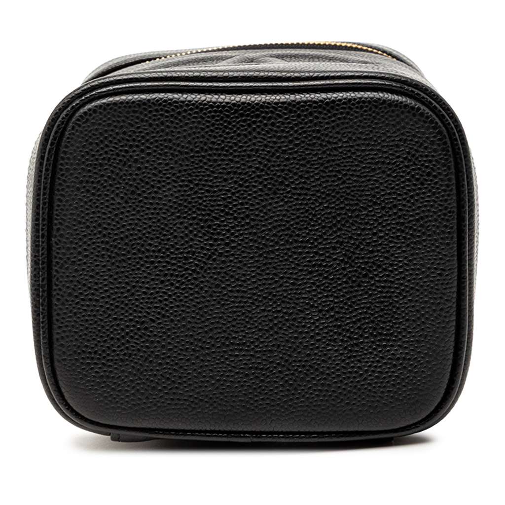 Chanel CC Caviar Vanity Bag Black Leather Good condition - Inside View