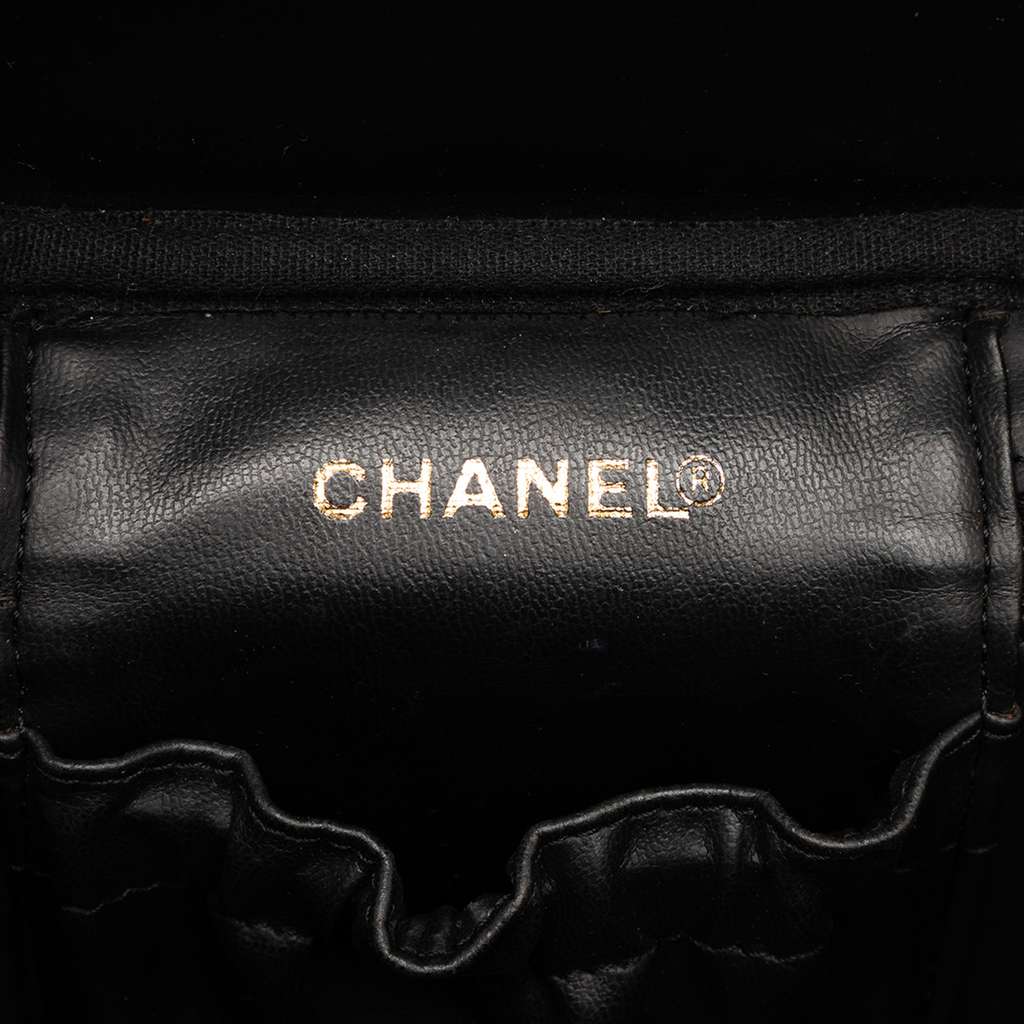 Chanel CC Caviar Vanity Bag Black Leather Good condition - Box View