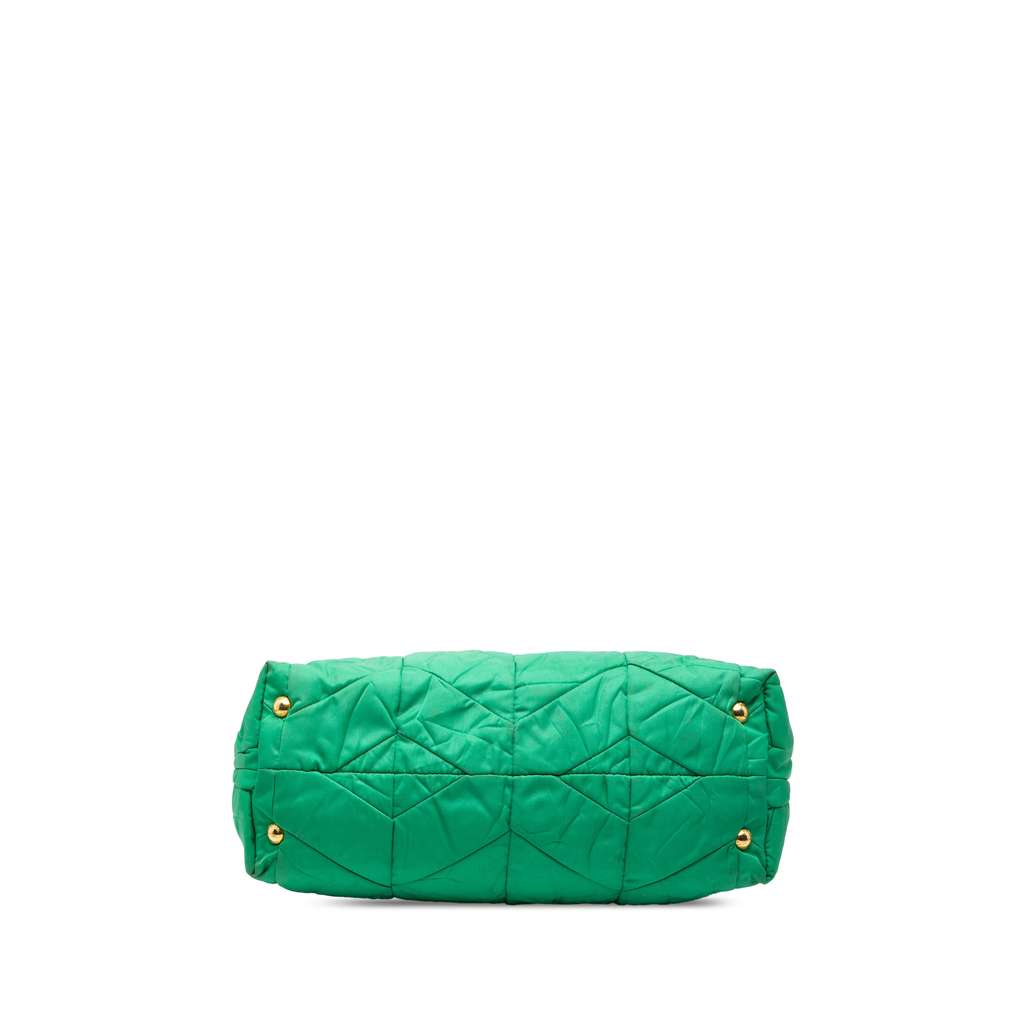 Prada Impuntu Tessuto Chain Tote Green Good condition - Inside View